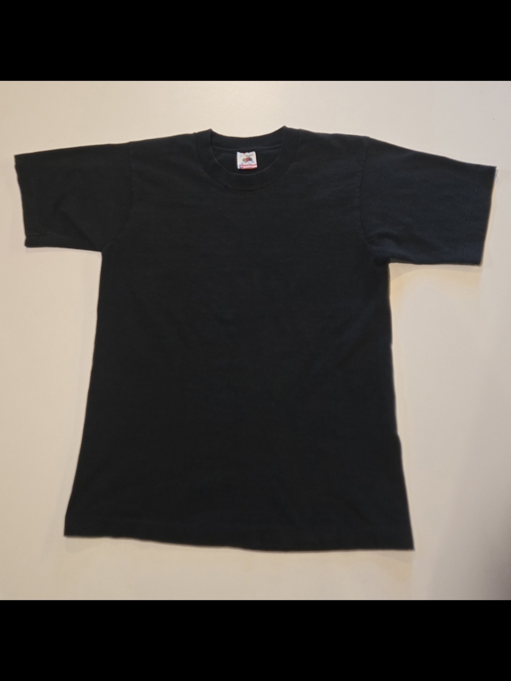 Classic Black Crewneck T-Shirt - Men's Casual Vintage Tee